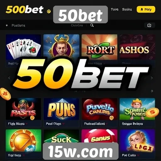 Opcões de jogos disponíveis no 50bet